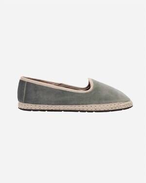 NEW FLABELUS women's shikibu velvet slipper in green
